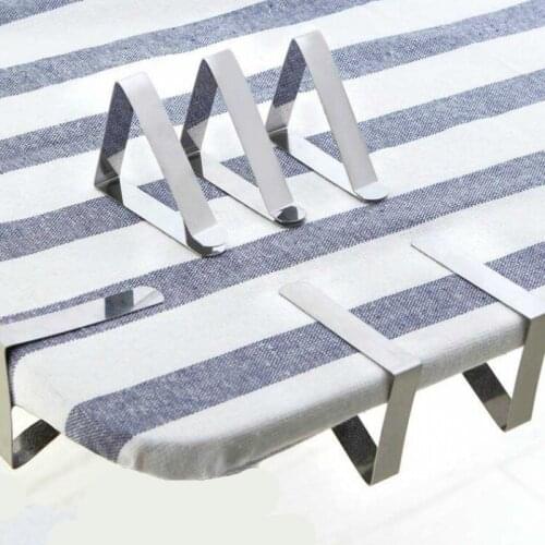 6-12pcs Table cloth Clip Stainless Steel Round Tablecloth Bed linen Clamps Subject Wedding Party Securing Bracket Home Hardware
