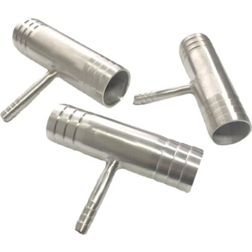 8/10/12/14/16/19/20-51mm Hose Barb Reducer Tee 3 Ways Splitter 304 Stainless Steel Hosetail Connector Coupler Fitting