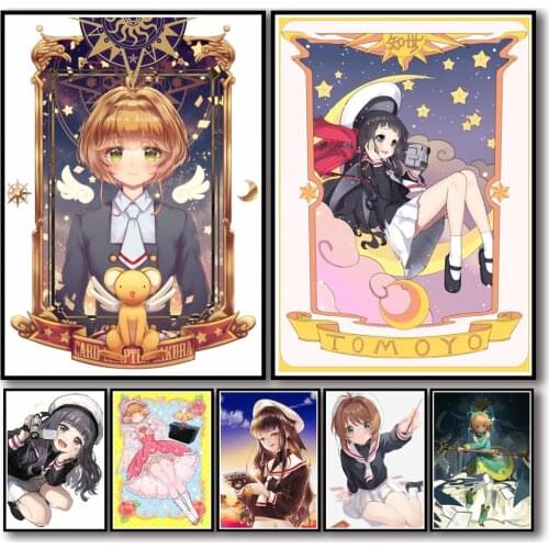 DIY 5D Diamond Painting Anime Card Captor Sakura Poster Diamond Mosaic Diamond Embroidery Picture Rhinestone Home Decor Gift