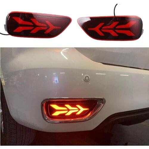 Car LED Rear Fog Lamp Bumper Light Brake Light Dynamic Turn Signal Reflector For Nissan Patrol Y62 2012-2015 2016 2017 2018 2019