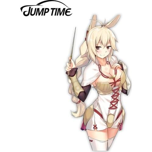 Jump Time 13 x4.8cm For Rokkano Yuusha Nashetania Loei Piena Augustra RV Car Stickers Windows Scratch-proof Vinyl Car Wrap Decal