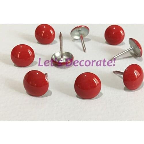 Free DHL shipping 3000pcs/lot 11mm Red Printed Home or Garden Decorative Tack, Hobnail, Upholstery Nail