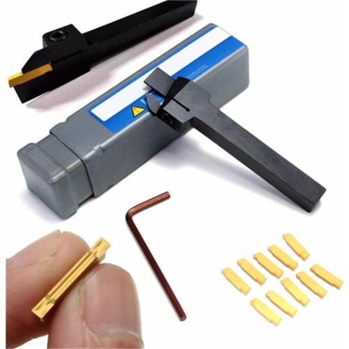MGEHR 1010-2 10x10 x100mm Grooving Tool Holder With 10pcs MGMN200 Insert Blade For 2mm Cut and Wrench For Lathe Turning Tools