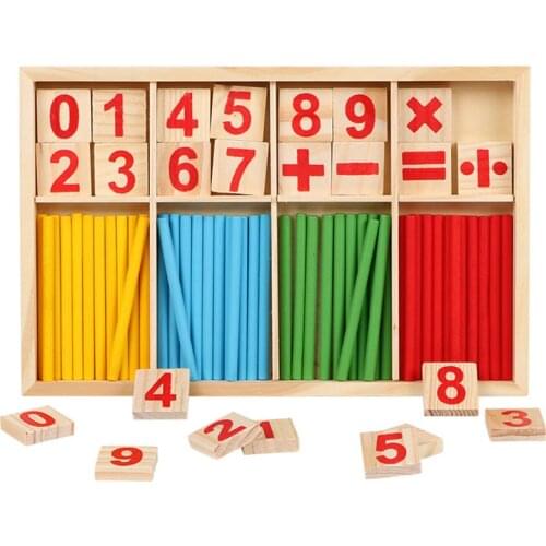 Preschool Baby Wooden Math Toys New Colorful Montessori Arithmetic Count Early Learning Educational Toys For Children Kids Gifts