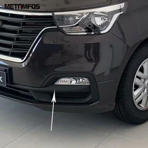 For Hyundai Grand Starex H-1 i800 2018 2019 2020 Front Lower Bumper Grille Grill Molding Trim Strip Sticker Chrome Accessories