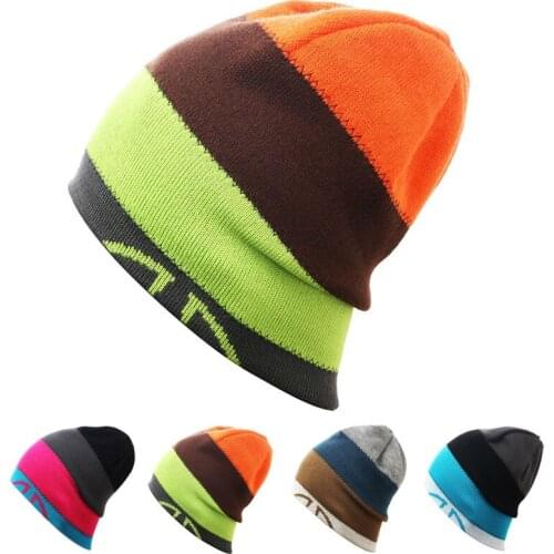 Men Women Skiing Warm Winter Hats Knitting Skating Skull Caps For Woman Turtleneck Beanies Hat Snowboard Ski Cap