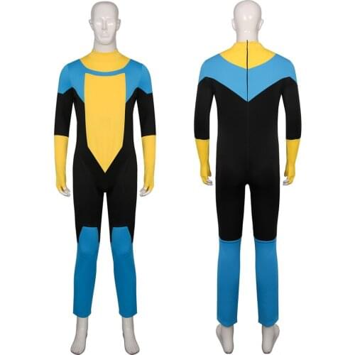 Cartoon Invincible Cosplay Costume Mark Grayson Uniform Jumpsuit Halloween Carnival Outfits