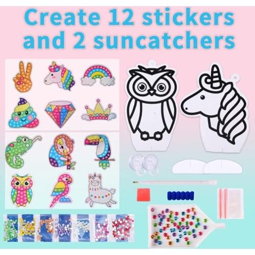 Creativity for Kids Big Gem Diamond Painting Kit - Create Your Own Magical Stickers and Suncatchers - Diamond Art for Kids