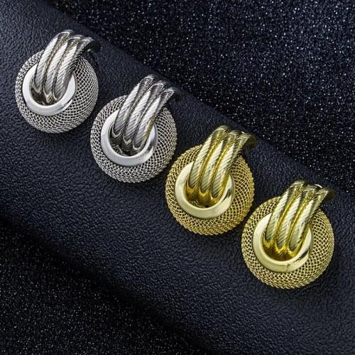 MISANANRYNE Fashion Statement Earrings Round Geometric Earrings For Women Hanging Dangle Earrings Drop Earring Modern Jewelry