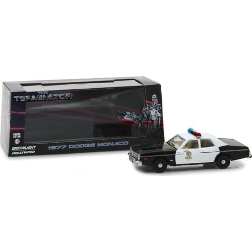 GreenLight cars 1/43 1977 Dodge Monaco Metro Hollywood Series terminator collection version of the car model toy gift