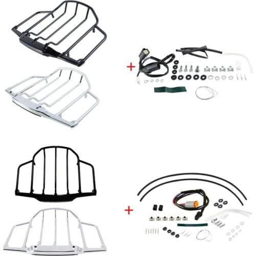 Motorcycle Tour Pack Luggage Rack LED Light For Harley Touring Road King Road Street Glide Electra Glide 1993-2013 2014-2020