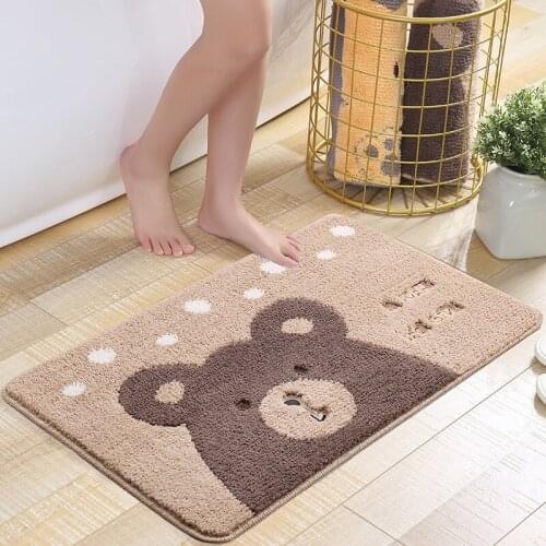 Cartoon Door Mat Door Mat Absorbent Foot Mat Household Door Bathroom Entrance Living Room Bedroom Non-slip Mat Carpet