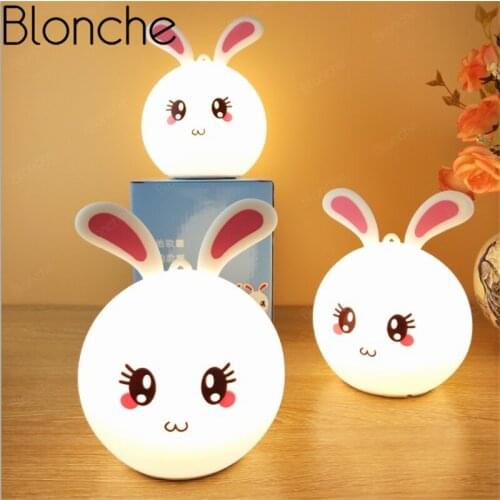 Blonche Silica Gel Led Night Lights 7 Colors Mobile Portable Table Lamp for Bedroom Bedside Children Baby Creative Gift Light