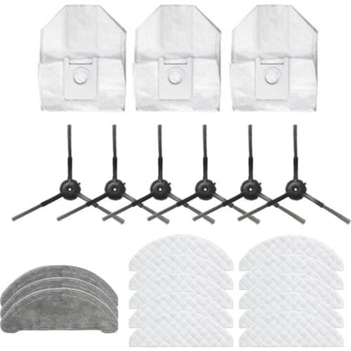 Disposable Mop Dust Bags Recyclable Mops Cloths Side Brush Parts Accessories for ROIDMI EVE Plus Robot Cleaner Sweeper