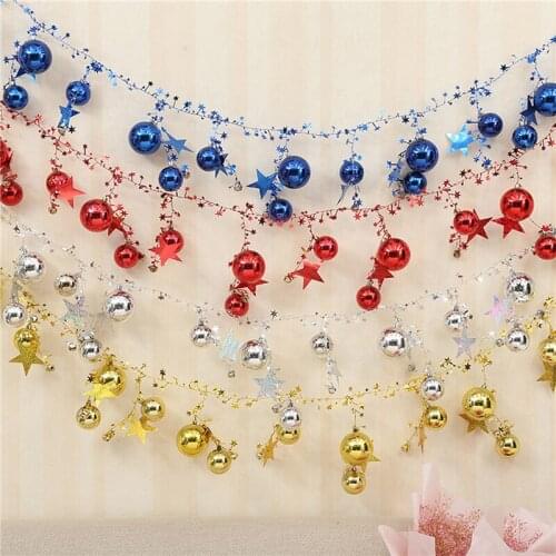 Christmas Ornament Hanging Ball Five-pointed Star Pendant Christmas Bell Decor Festive Ceiling Ball Ornaments