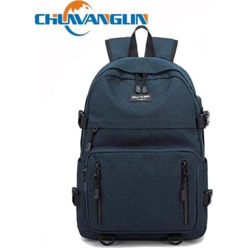 Chuwanglin Casual school backpack for women backpack men preppy style laptop backpacks Multifunction travel bags mochila M-005