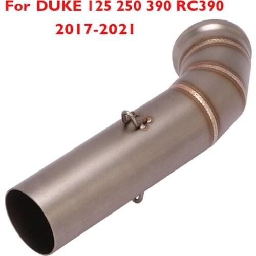 Motorcycle Exhaust System Link Middle Mid Tube Connector Section Pipe for KTM DUKE 390 RC390 125 250 2017-2021