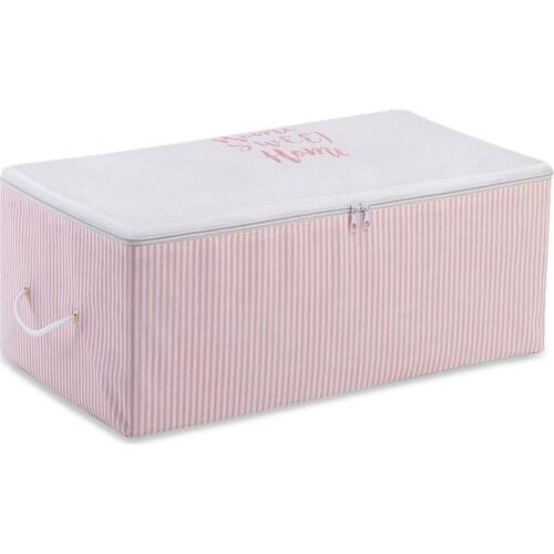 Clothes Storage Bag Storage Bag Pink White Striped Quality Dress T-Shirts Underwear Bed Sheets Quilt Pillow Organizer