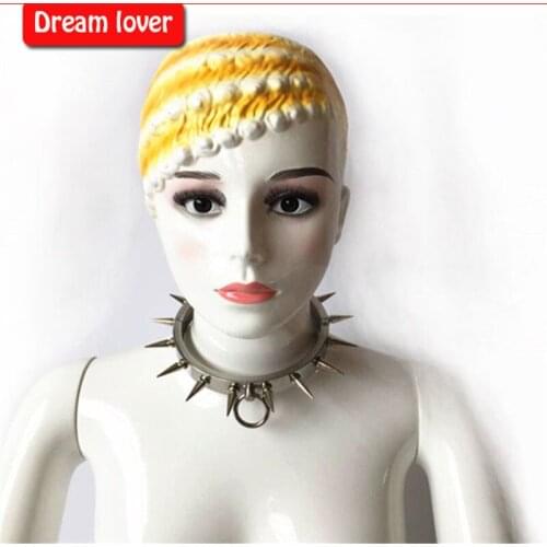 Heavy duty stainless steel metal posture collar,sex collar,fetish bondage restraints sex adult collars female chastity belt