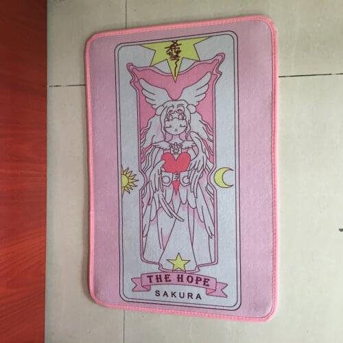 Anime Cartoon Moon sakura carpet Lovely Printed action figure toy door Rugs Bedroom Rug Anti-slip Floor Mats Magic Pink Carpets