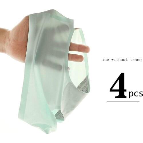 4 Pcs Sexy Underwear Womens Panties None Ice Silk Breifs Women Solid One Piece Ice Silk Seamless Mid-Rise Briefs
