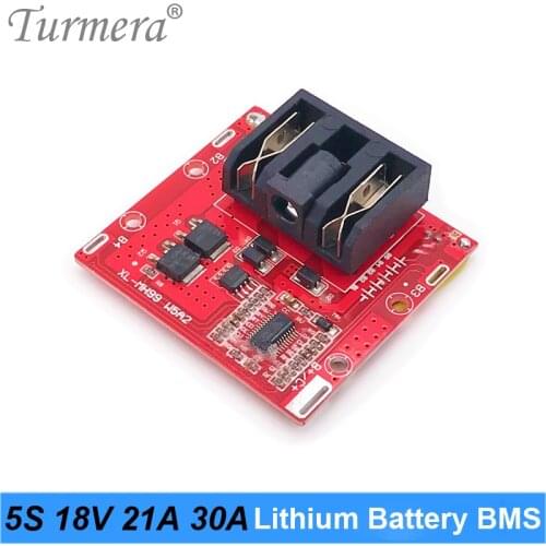 Turmera 5S 18V 21V 30A BMS Lithium Battery BMS Protected Board for 18V 21V Screwdriver Shura Electric Drill fit for DDEWALT Use