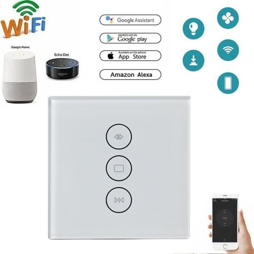 Smart Home WiFi Electric Touch Blinds Curtain Switch Ewelink APP Voice Control By Alexa Echo for Mechanical Limit Blinds EU/US