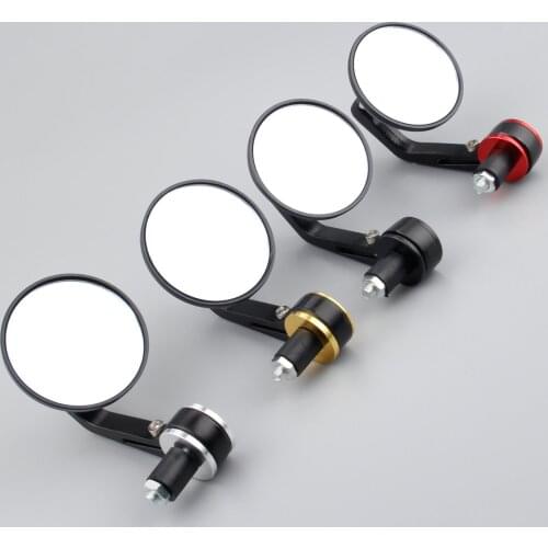 Motorcycle Handle Bar End Mirror Side Rearview Mirrors Retrovisor Universal Fit For Motorcycles 7/8'' Bar End