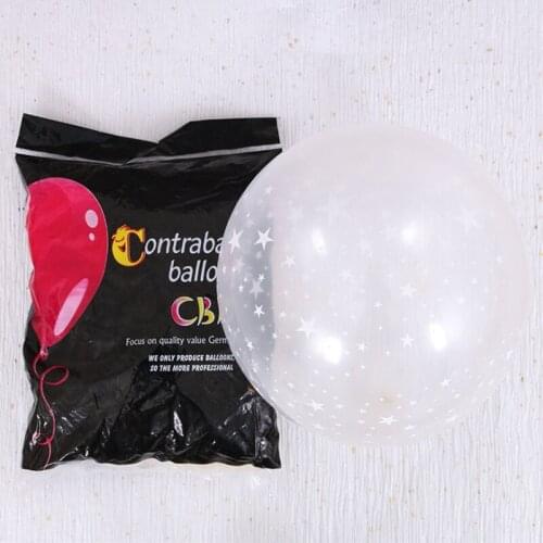 10 pcs 2.8 g 12 Inch Transparent Pentagram Latex Balloons Wedding Birthday Party Full Printed Pentagram Decorative Balloons