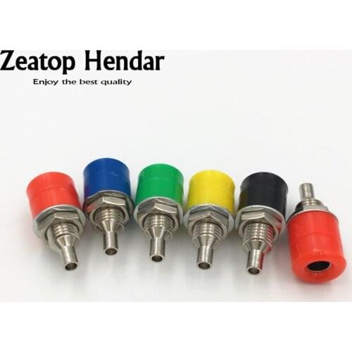 10Pcs 4mm Banana Female Socket Panel Mount Banana Panel Socket Test Probe Binding Post Connector