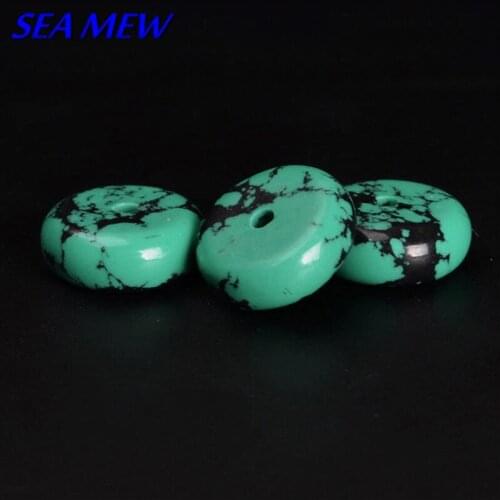 100 PCS 8mm /10mm /12mm Leaves The Bodhi, Blue Stone Loose Beads Spacer Beads Flat Bead With Holes For Jewelry Making 250bz