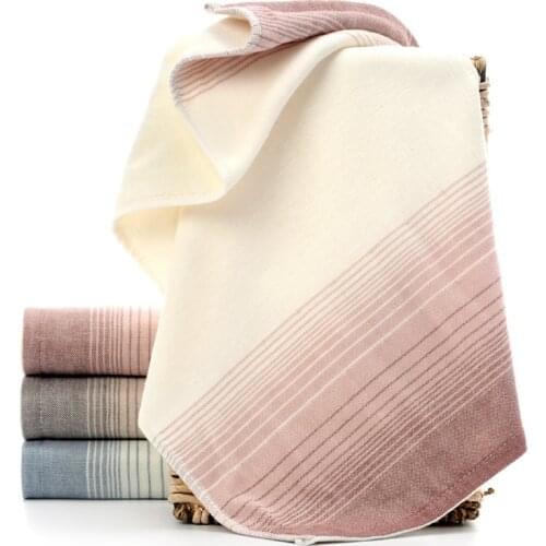 2018 New 100% Cotton Gradient Color Soft Absorbent Face Towel Adult Towel Bathroom Products Household Merchandises 35x75cm