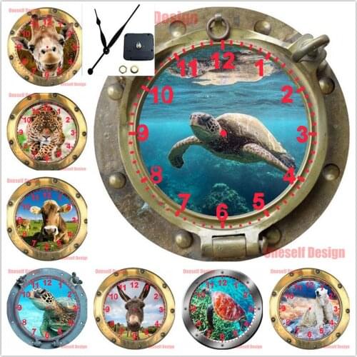 Popular 5d diamond painting with clock animal 5d diamond embroidery full set animal with clock christmas decorations for home