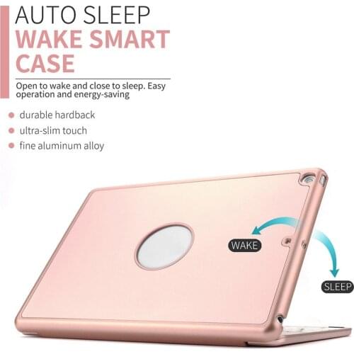 Aluminum Bluetooth Keyboard Folio Cover Case for iPad Air 2 iPad Pro 9.7 Inch UY8