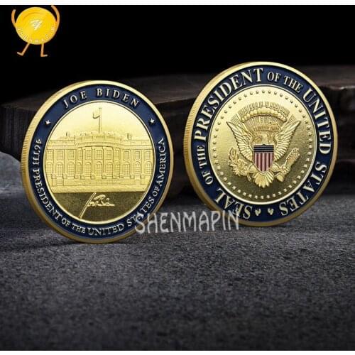 Joe Biden Capitol Hill Inaugural Commemorative Coin 46th President SEAL of the United States Liberty Gold Coins Collectibles