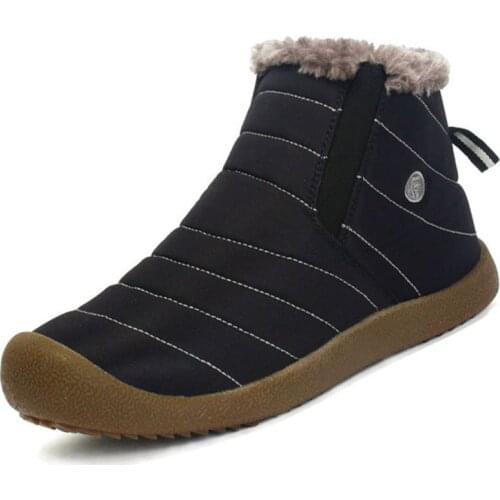 2021 Men Snow Boots Comfortable Ankle Boots Handmade Winter Men Shoes Warm Slip On Men Work Sneakers Fashion Unisex Male Boots