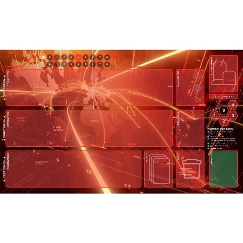 Corp & Runner Playmat Board Games Playmat,Card Games Playmat,YGO Playmat Games MTG/TCG Custom Design Mat with Free Gift