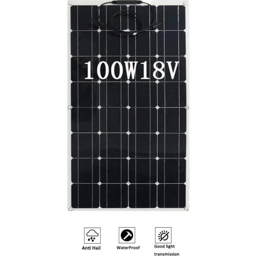 Flexible solar panel Solar monocrystal semi-flexible photovoltaic panels 100w,32pcs,125mm*125mm,made in chine