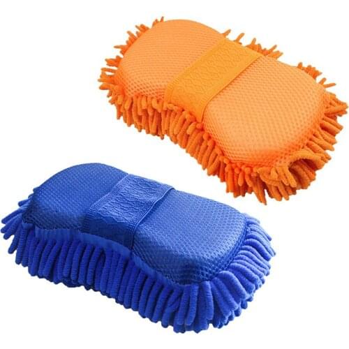 Car wash sponge car wash pad microfiber Coral fleece soft Chenille washing cleaning waxing polishing car care tool