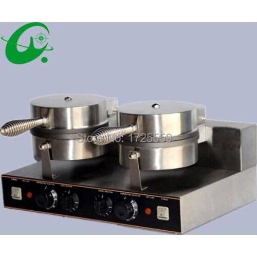 Commercial Double head ice cream cone machine, Waffle cone maker Non-stick coating waffle cone maker