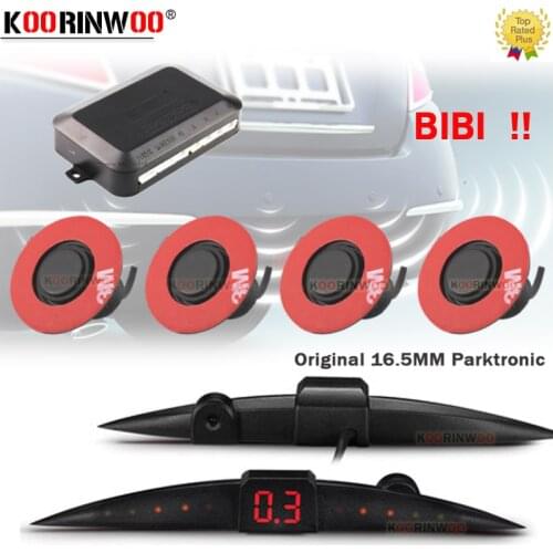 Koorinwo Ultrasonic Car parking sensor 13mm Flat Speaker Reversing Partronics Alarm Detector Radars Silver Black White Mirror