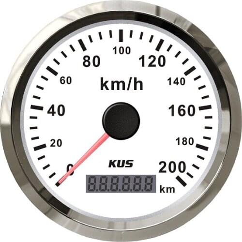 KUS DN85mm white / black GPS speedometer 0-200KMH for car, truck ,motorcycle (PN: KY08122 / KY08042)
