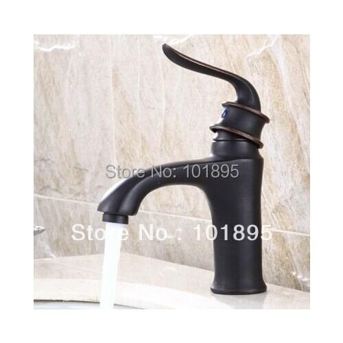 L15689 - Luxury Deck Mounted Black Color Brass Material Basin Mixer