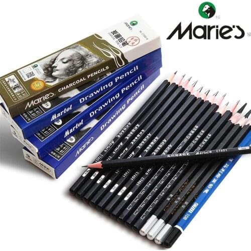 12 pcs/set Professional Sketch Drawing Pencil Set 2H HB B 2B 3B 4B 5B 6B 7B 8B 12B 14B Painting Pencils Stationery Supplies