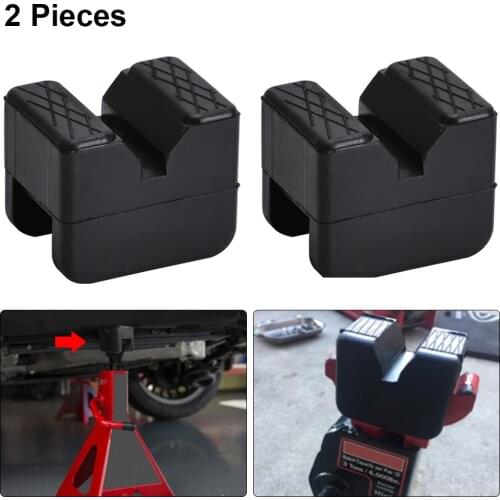 2 PCS Floor Jack Pad Rubber Universal Slotted Guard Portable Anti Slip Vehicle Square Accessories Frame Rail Car Repair Adapter