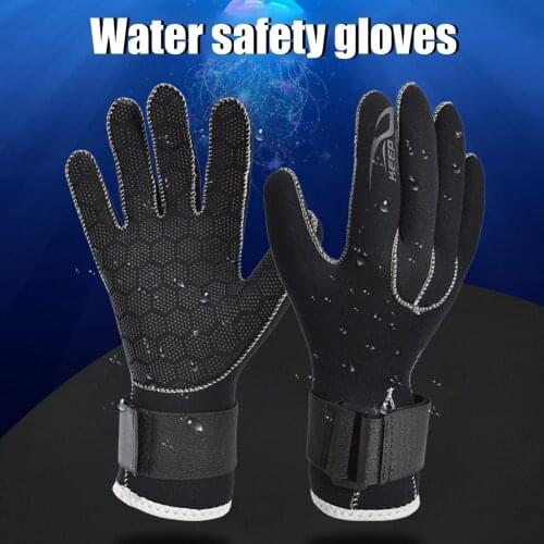 3mm neoprene diving gloves mens wetsuit gloves snorkeling leather gloves speargun underwater hunting cold-proof hand gloves