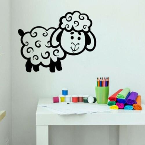 Sheep Baby Room Animal Wall Decals Nursery Decors Wall Stickers Home Decor Cute Symbols Funny Little Lamb Bedroom Design B488