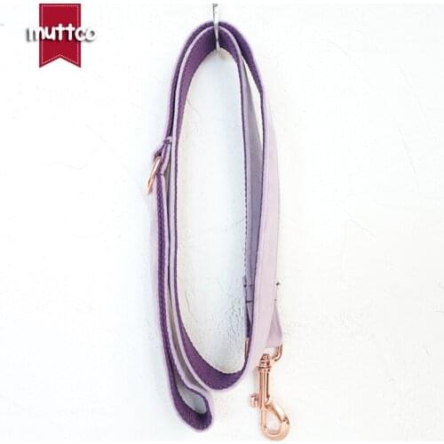 MUTTCO personalized pet collar THE VIOLET self-design adjustable puppy cat nameplate leash 5 sizes UDC082M