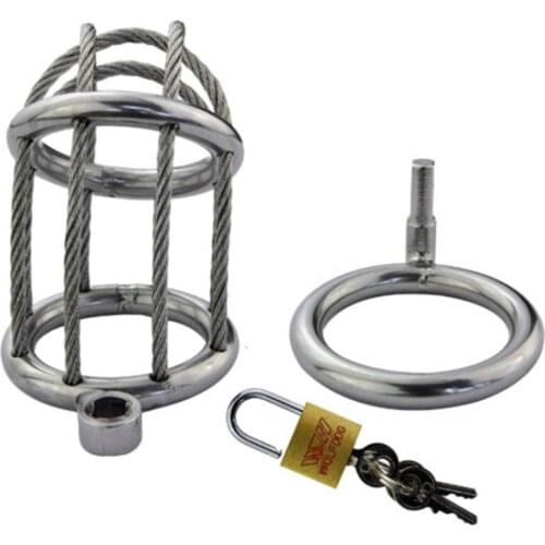 Stainless Steel Wire Chastity Cock Lock Chastity Belt Penis Rings Male Chastity Cages Devices Toy Adult Sex Shop for Men G161