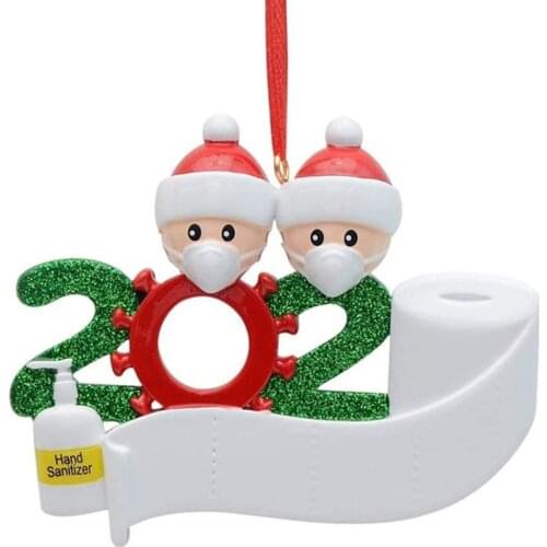 Christmas Ornaments DIY Name Greetings Christmas Birthdays Party Decoration Face Masks Hand Sanitized Christmas Ornament